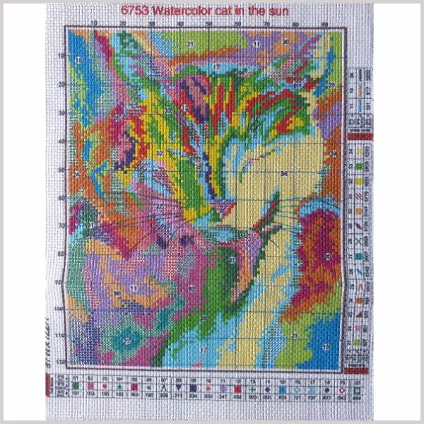 Zestaw do haftu krzyżykowego - Kot w słońcu
